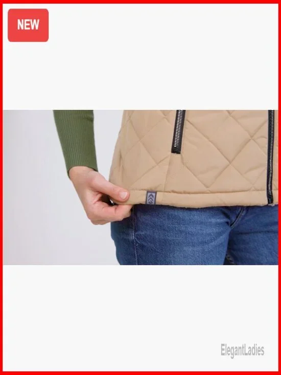 Reversible Puffer Sherpa Vest Lightweight Wind Resistant Zip Pockets - Picture 7 of 7